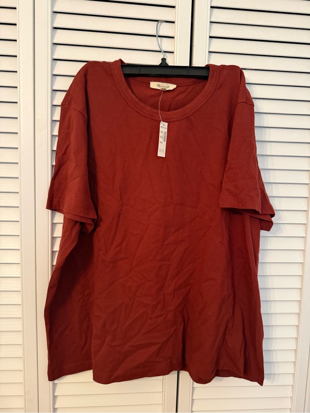 Madewell rust-red crew neck short sleeve t-shirt Size XXL